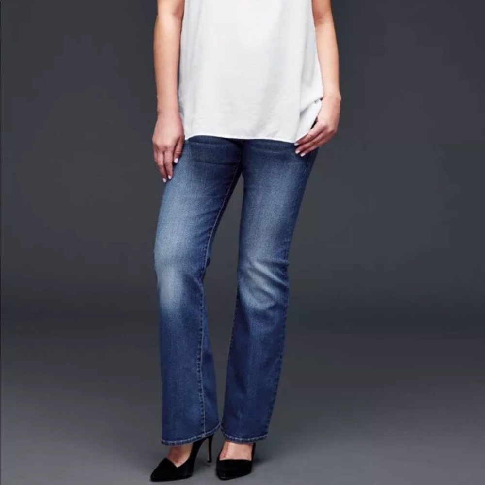NWOT GAP Long & Lean Demi Maternity Jeans 28R /6R